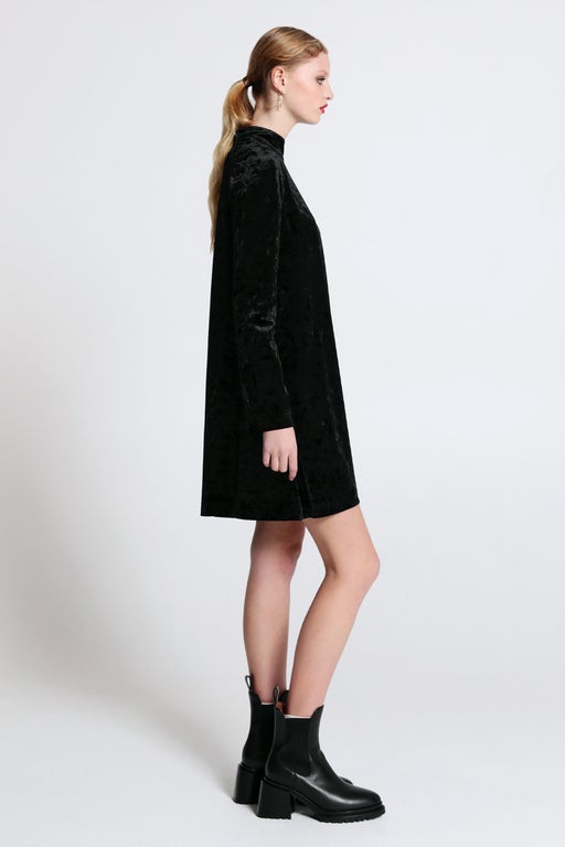 Karen Walker Electric Velvet Dress Black