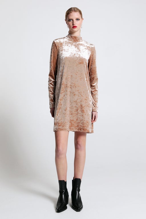 Karen Walker Electric Velvet Dress Champagne