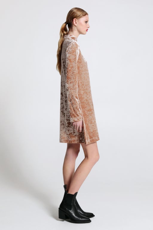 Karen Walker Electric Velvet Dress Champagne