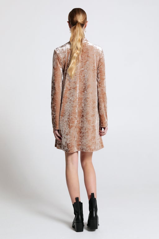 Karen Walker Electric Velvet Dress Champagne
