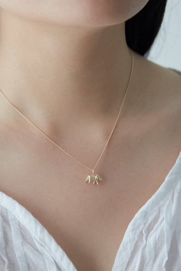 Karen Walker Elephant Necklace Gold