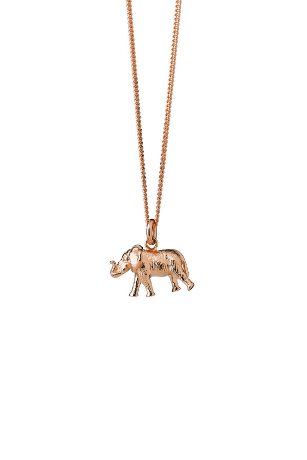 Karen Walker Elephant Necklace Rose Gold