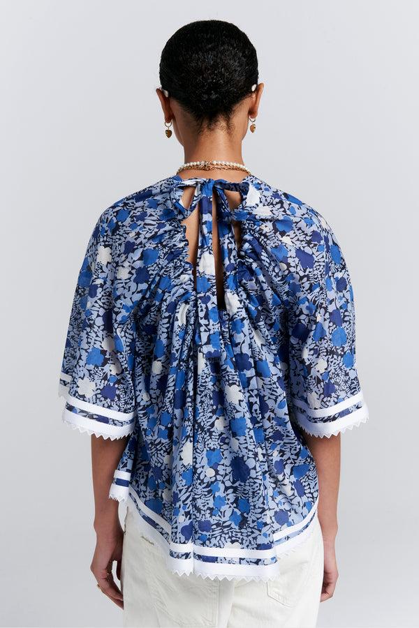 Karen Walker Field Blouse Blue Multi