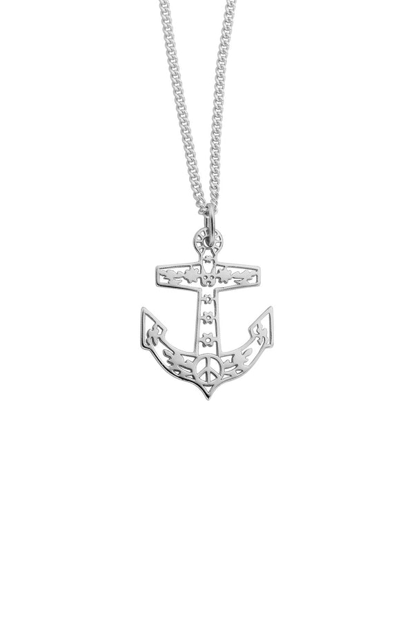 Karen Walker Filigree Anchor Pendant Silver