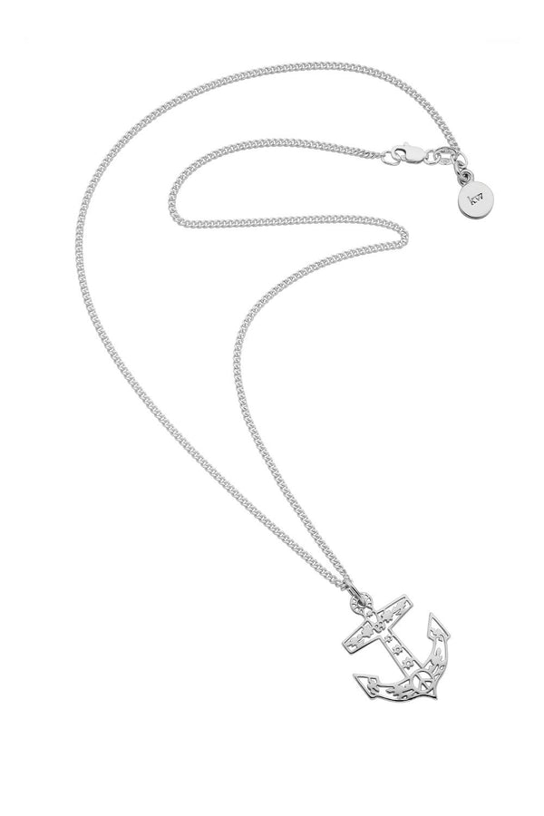 Karen Walker Filigree Anchor Pendant Silver