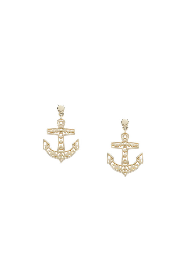 Karen Walker Filigree Anchor Studs Gold