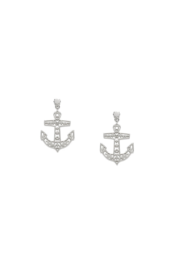 karen walker Filigree Anchor Studs Silver