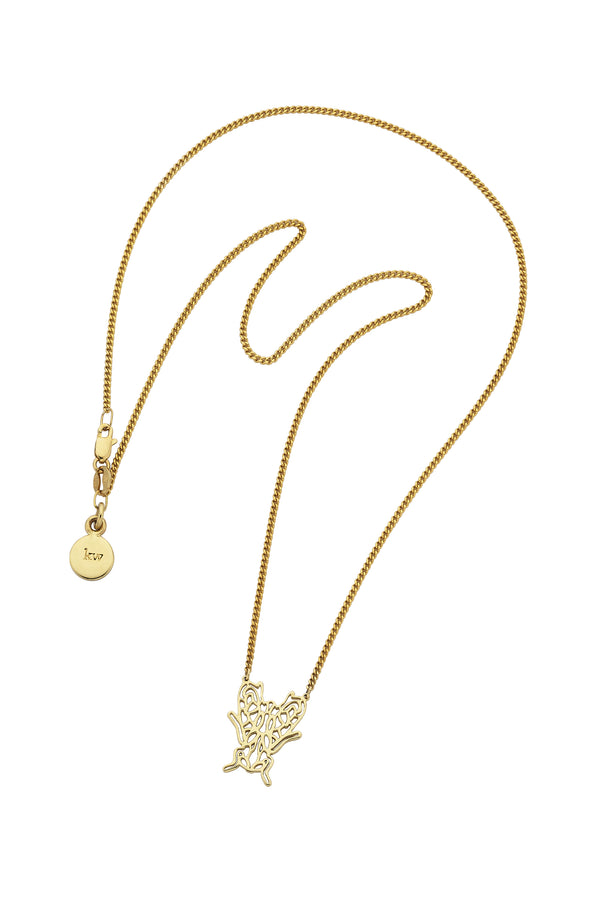 Karen Walker Filigree Fly Necklace Gold