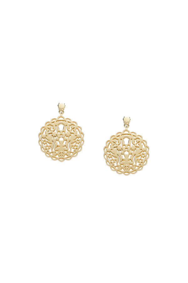Karen Walker Filigree Rabbit Earrings Gold
