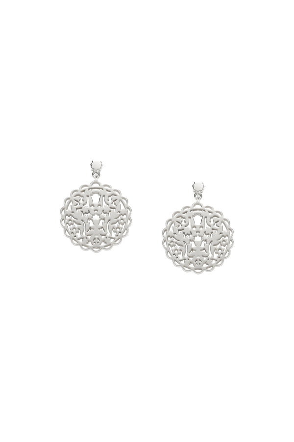 Karen Walker Filigree Rabbit Earrings Silver