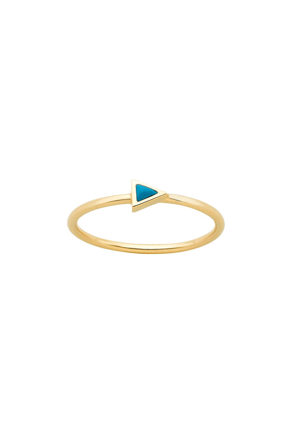 karen walker Fine Arrow Ring Gold Turquoise