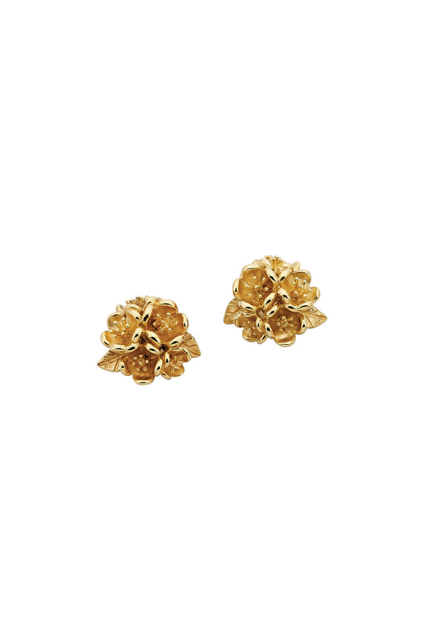 karen walker Flower Ball Studs Gold