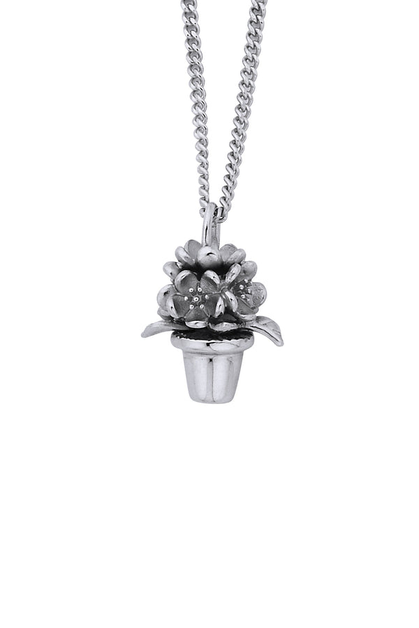 Karen Walker Flower Pot Pendant Silver
