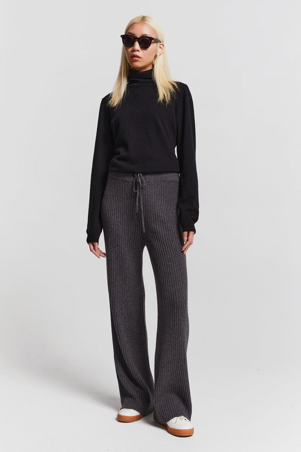 Karen Walker Frances Rib Pants Charcoal