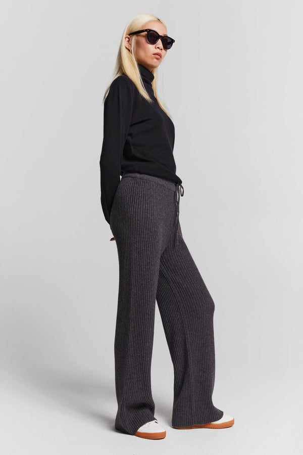 Karen Walker Frances Rib Pants Charcoal