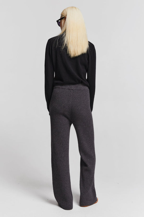 Karen Walker Frances Rib Pants Charcoal