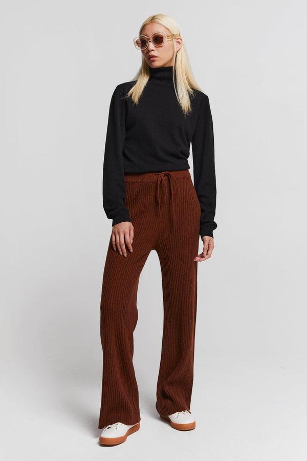 karen walker Frances Rib Pants Chestnut Marle