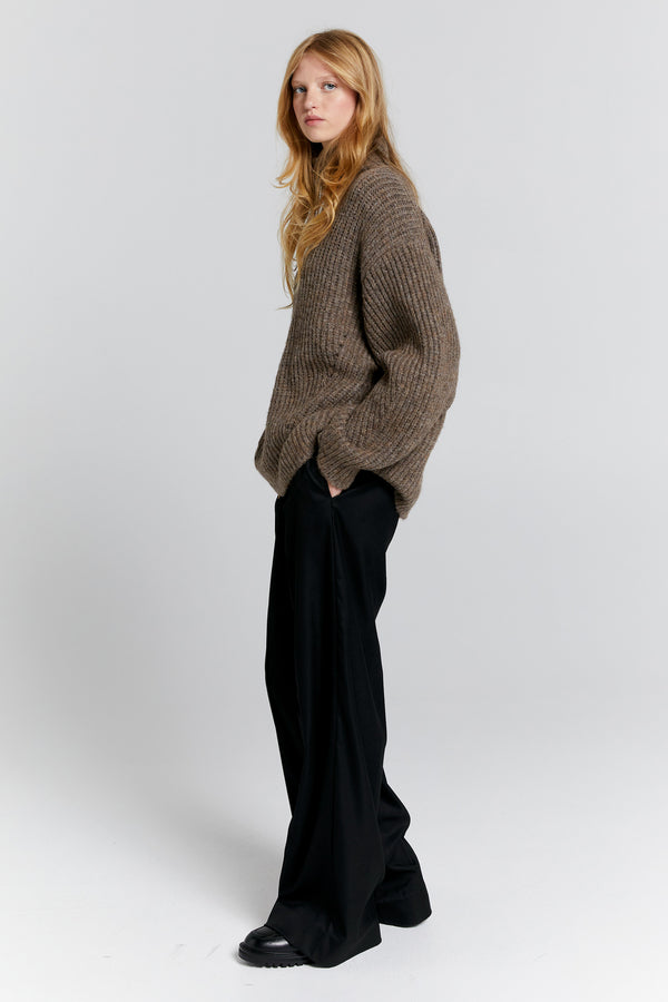 Karen Walker Funnel Neck Sweater Walnut