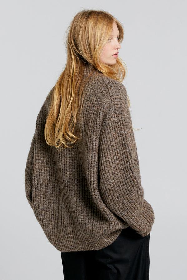 Karen Walker Funnel Neck Sweater Walnut