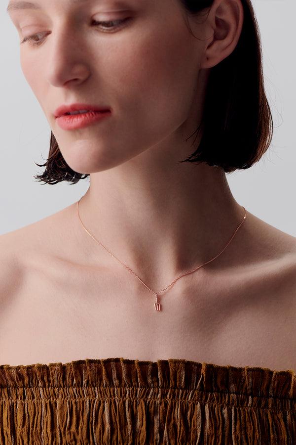 Karen Walker Garden Fork Necklace Rose Gold