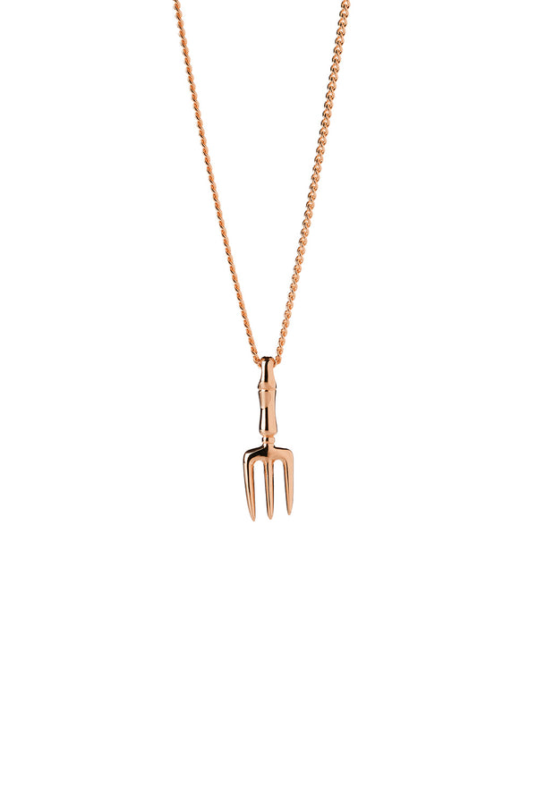 karen walker Garden Fork Necklace Rose Gold