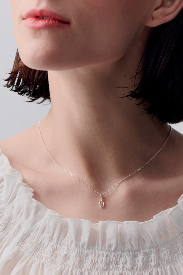 Karen Walker Garden Fork Necklace Silver