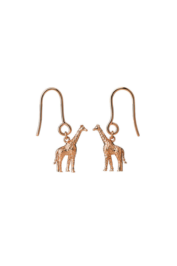 Karen Walker Giraffe Earrings Rose Gold
