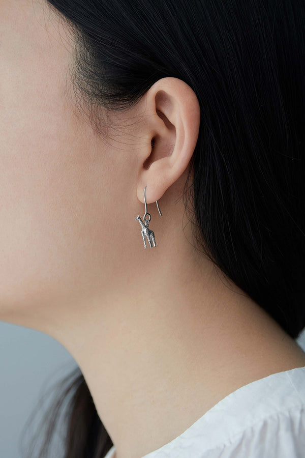 Karen Walker Giraffe Earrings Silver