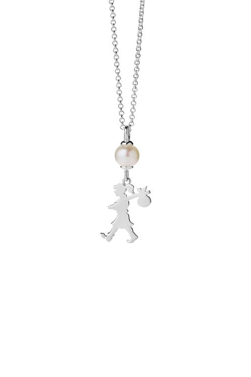 Karen Walker Girl And The Pearl Necklace Silver
