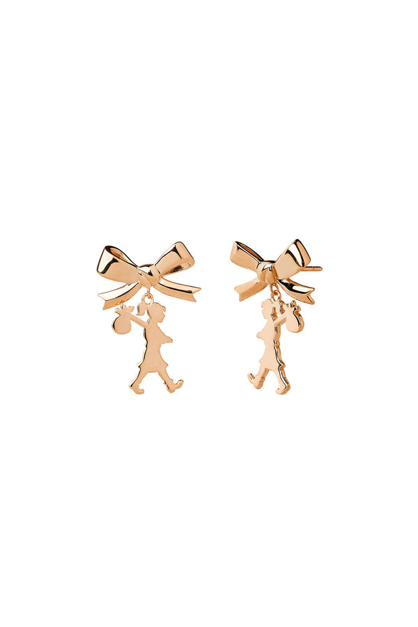 karen walker Girl with the Bow Earrings Rose Gold