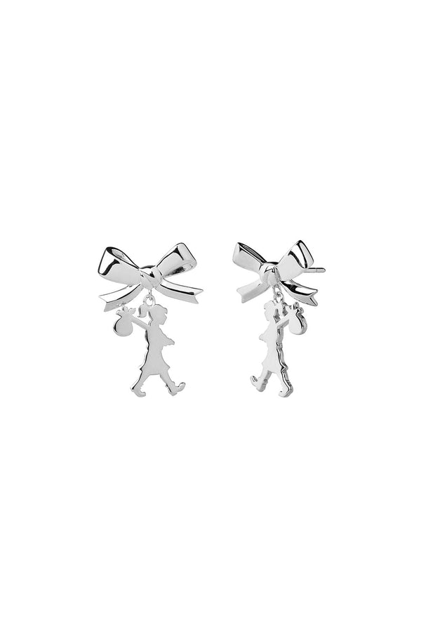 karen walker Girl with the Bow Earrings Silver