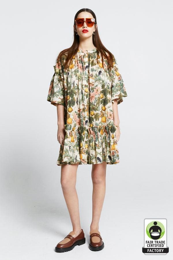 Karen Walker Glade Dress Macadamia Multi