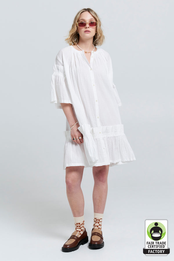 karen walker Glade Dress Off-White