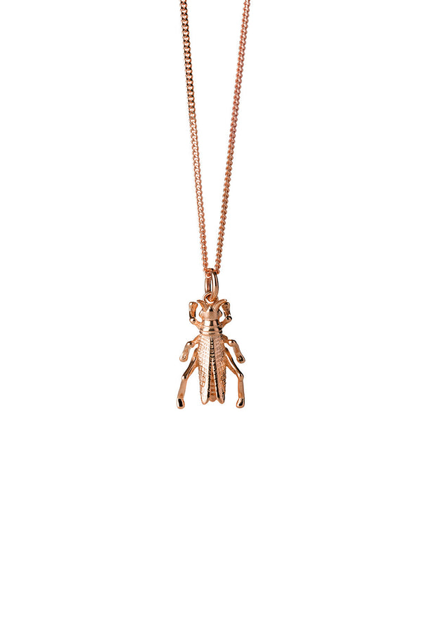 karen walker Grasshopper Necklace Rose Gold