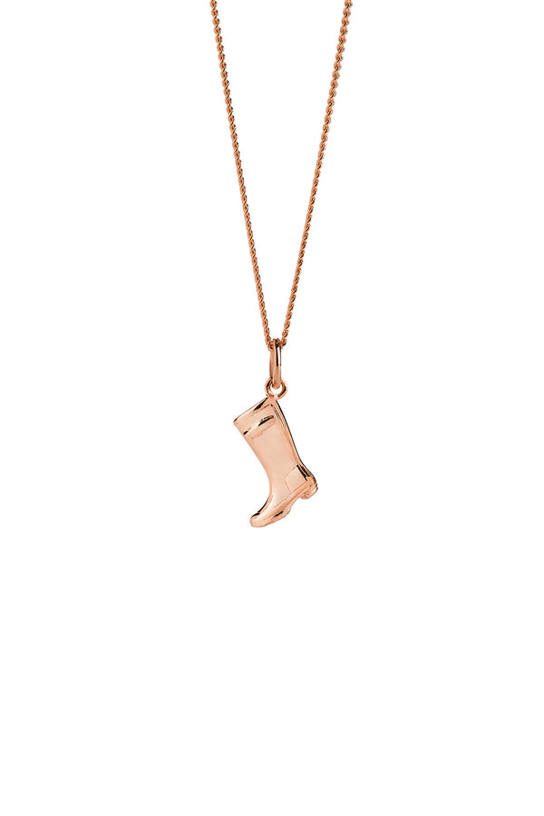 Karen Walker Gumboot Necklace Rose Gold