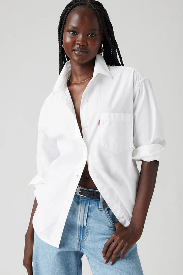 Karen Walker Harlie Boyfriend Shirt Bright White
