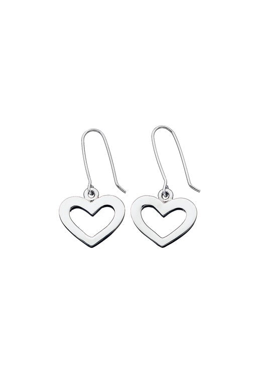 Karen Walker Heart Earrings Silver