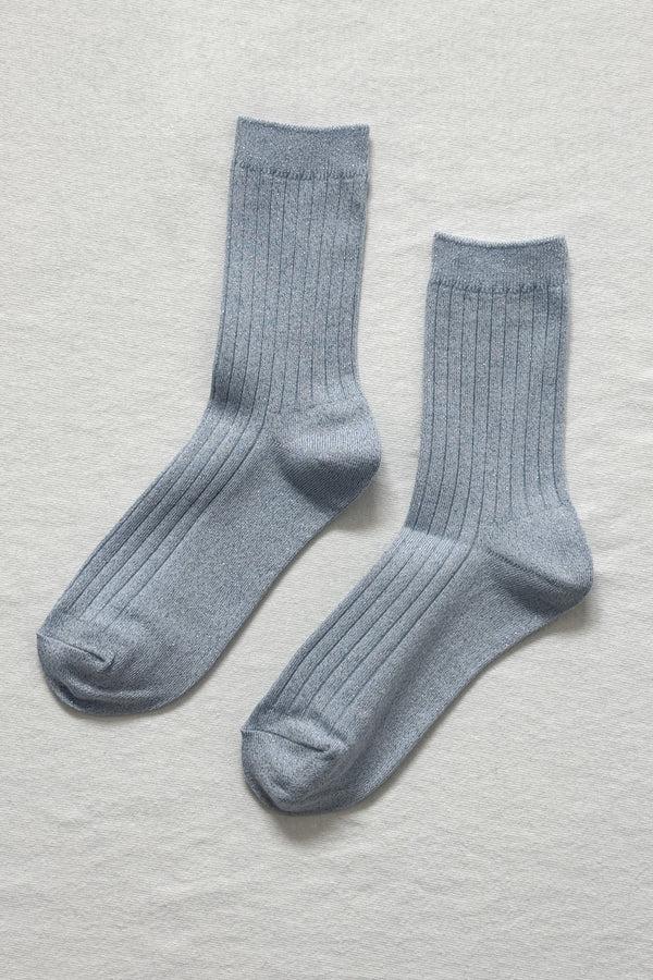 Karen Walker Her Socks Modal Lurex Morning Mist