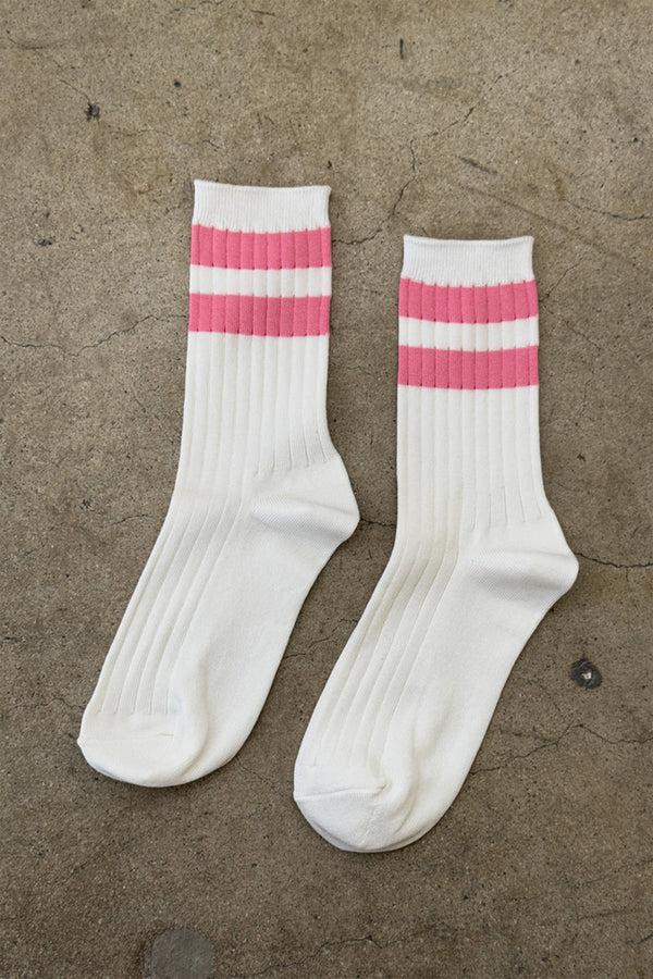 Karen Walker Her Varisty Socks Pink Stripe