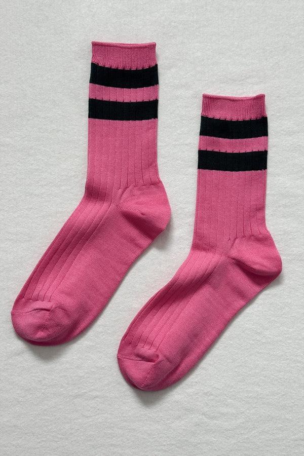 Karen Walker Her Varsity Socks Pink Green