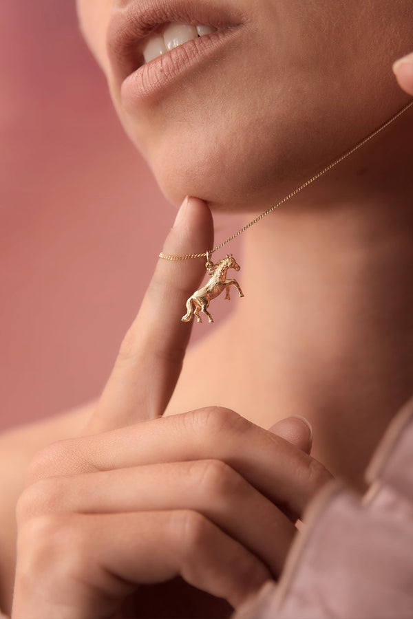 Karen Walker Horse Necklace Gold