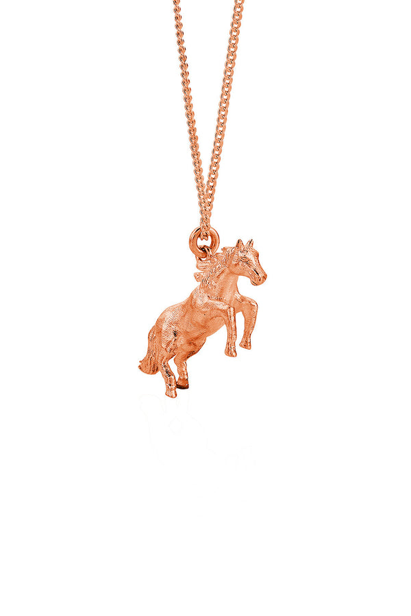 Karen Walker Horse Necklace Rose Gold