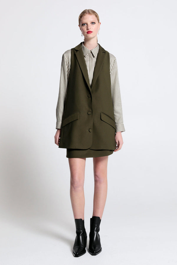 Karen Walker Insignia Gilet Olive