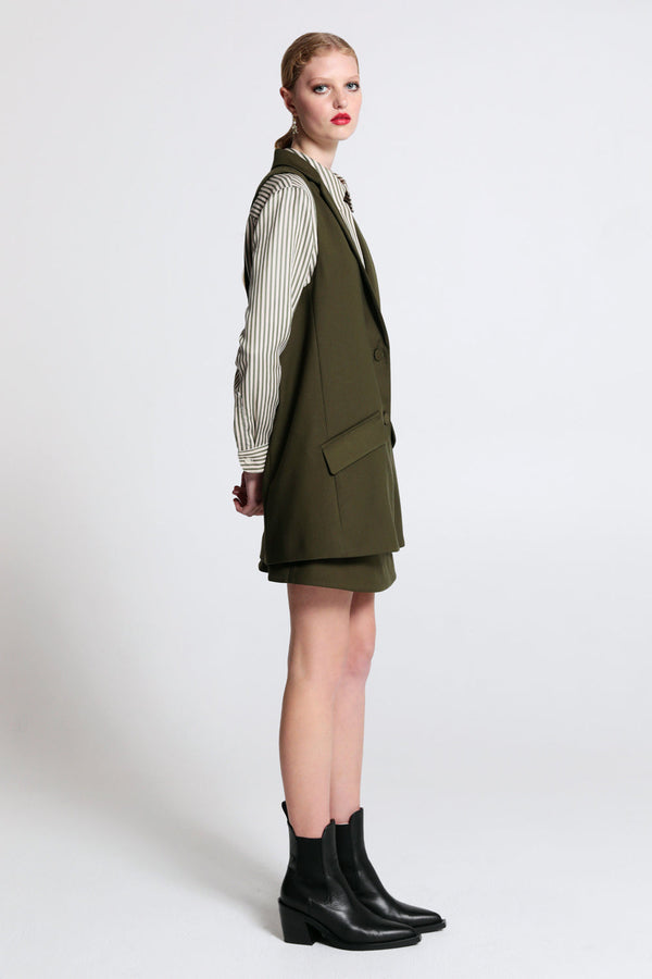 Karen Walker Insignia Gilet Olive
