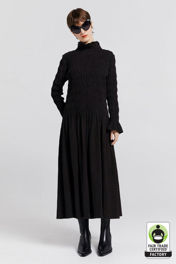 Karen Walker Keiko Organic Cotton Dress Black