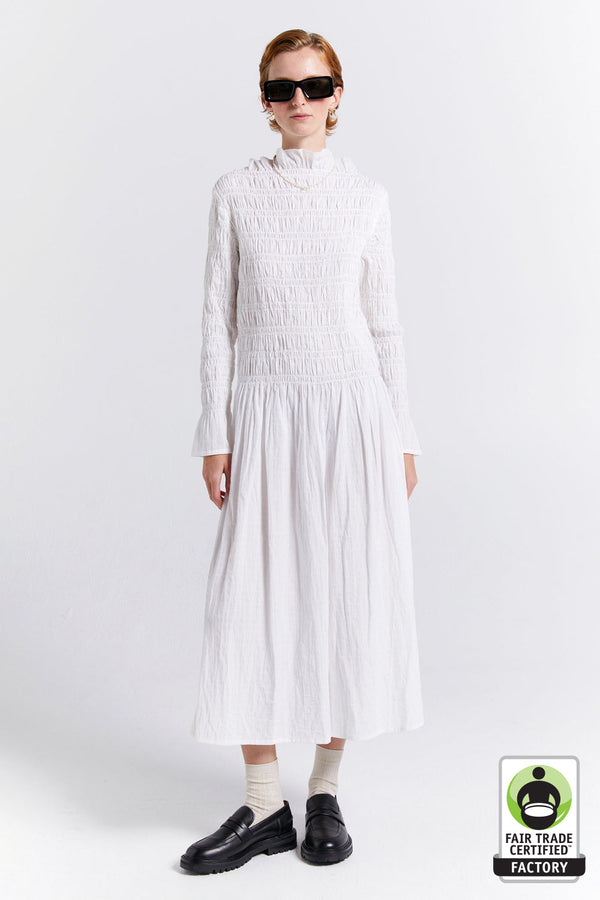 Karen Walker Keiko Organic Cotton Dress Off-White