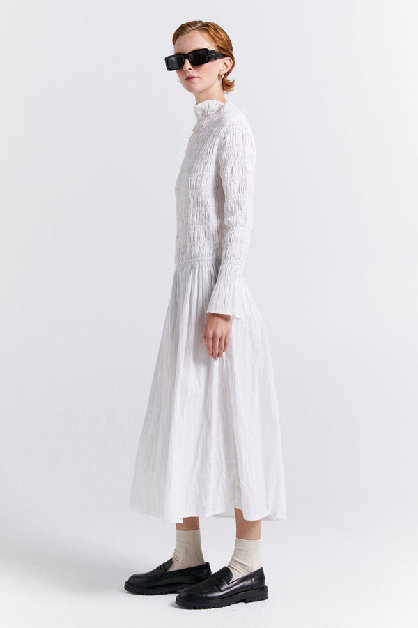 Karen Walker Keiko Organic Cotton Dress Off-White