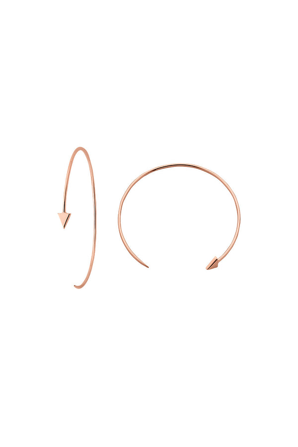 Karen Walker Kinetic Hoop Earrings Rose Gold