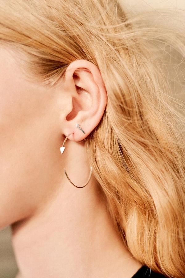 Karen Walker Kinetic Hoop Earrings Silver