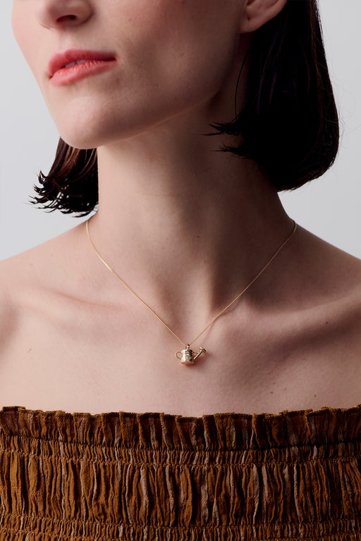 Karen Walker KW Watering Can Necklace Gold
